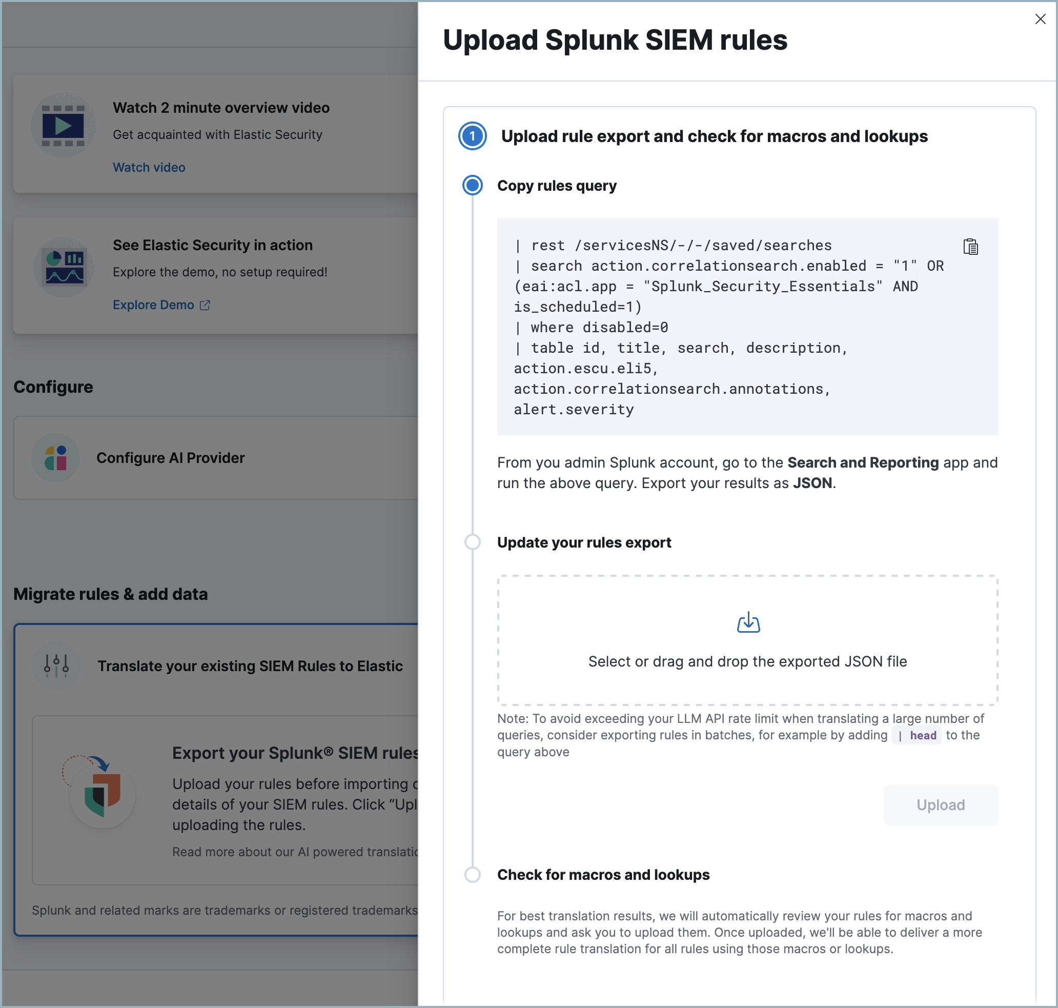 automatic migration setup page